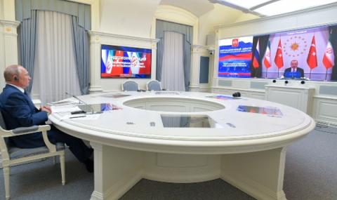 Путин разговаря с Ердоган