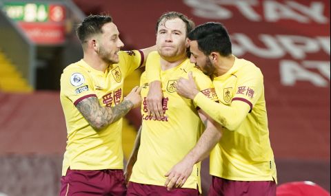 Ливърпул се издъни сериозно срещу Бърнли