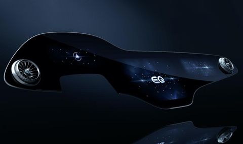 Първи поглед към таблото на големия електрически Mercedes (ВИДЕО)