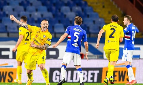 В мач с четири гола Сампдория и Каляри не излъчиха победител