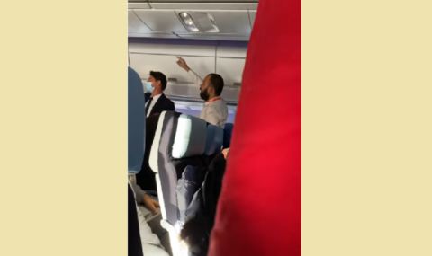 Вижте как буйства индиецът от извънредно приземения в София самолет (ВИДЕО)